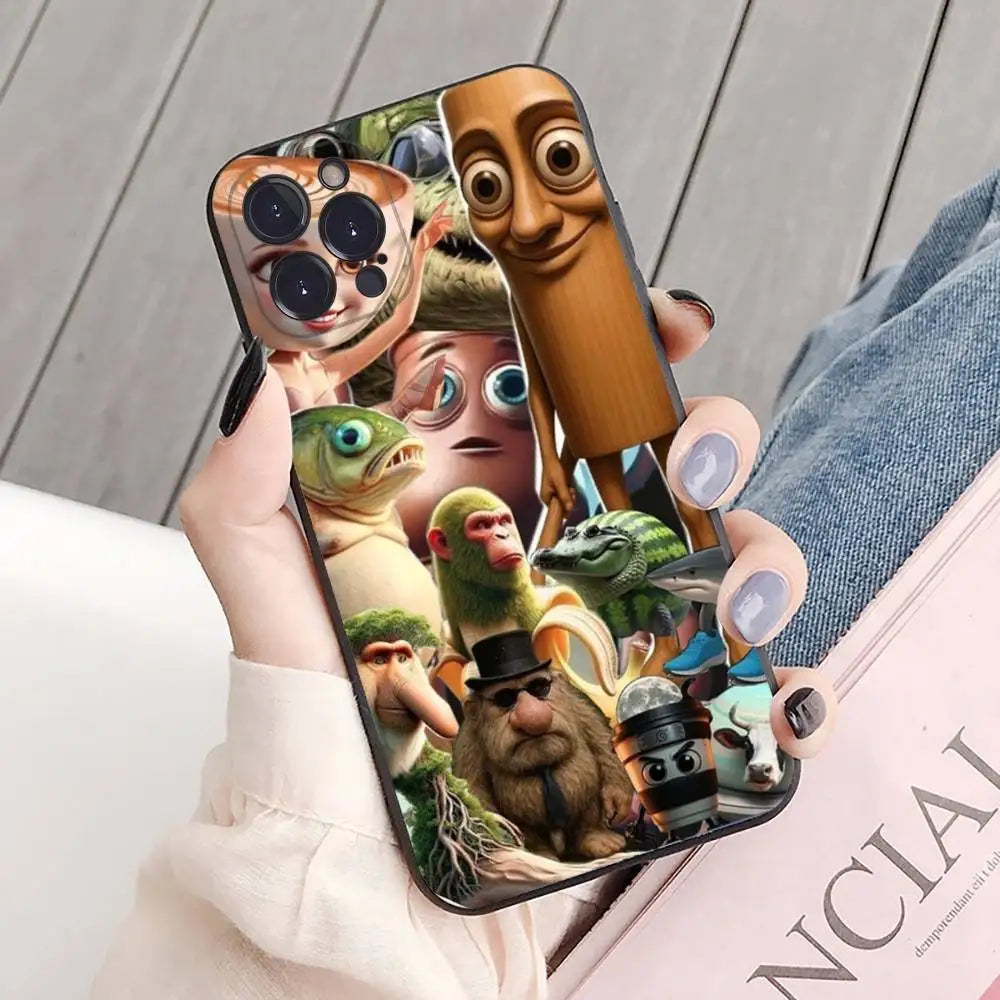 Tung Tung Sahur iPhone Case Shockproof Silicone Cover Phone Case PLUSH -5 iPhone 12