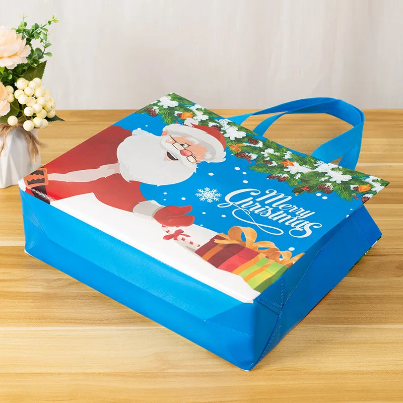 Christmas Non-Woven Gift Tote Bags with Handles – Xmas Party Christmas Gift Bags PLUSH