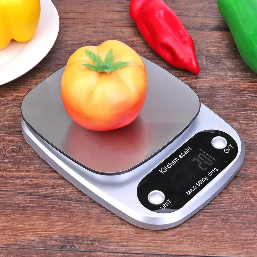 Digital Kitchen Scale 10kg LED Display | Stainless Steel Digital Kitchen Scale PLUSH
