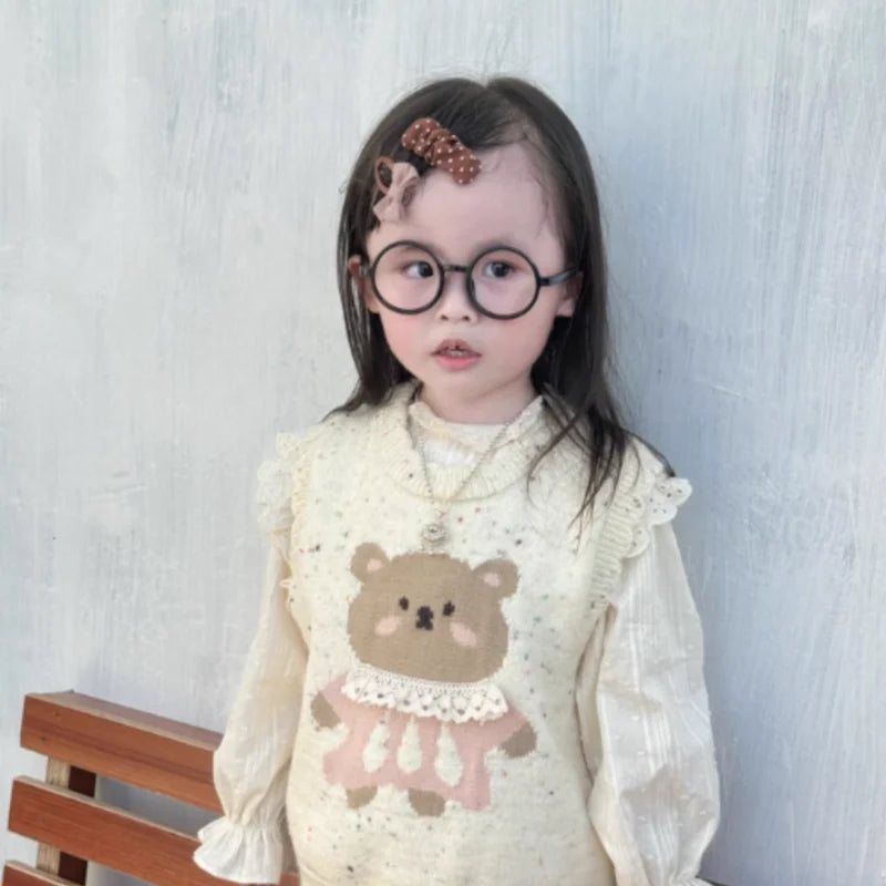 4pcs Chocolate Ribbon Bow Hair Clips for Girls – Coffee Color Kids Hair Clips PLUSH