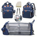 Large Capacity Diaper Backpack – Mommy Bag with Thermal Insulation Diaper Backpack PLUSH Blue