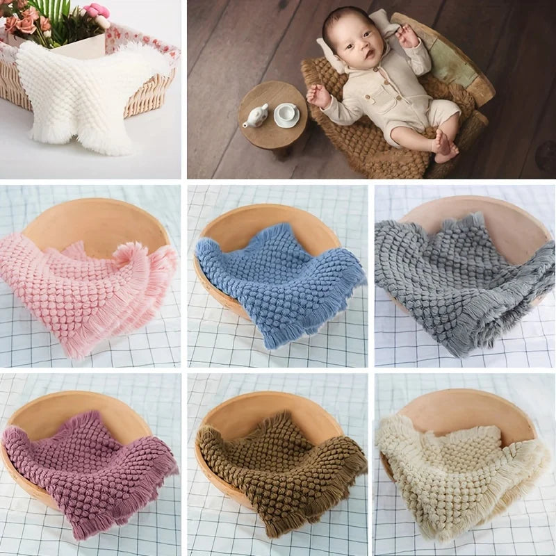 Soft Crochet Newborn Photo Blanket – Baby Photography Prop Newborn Photo Prop PLUSH