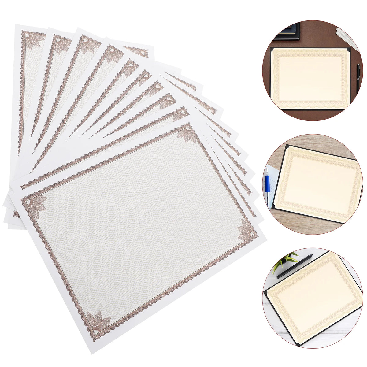 10pcs A4 Blank Certificate Paper – Printable Diploma Sheets Certificate Paper PLUSH As Shown 3