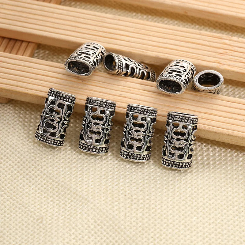 5pcs Metal Dreadlock Bead Cuffs Hair Braid Rings 3D Charms Dreadlock Hair Beads PLUSH