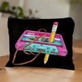1980s Retro Tape Makeup Bag – Zipper Pouch & Jewelry Organizer Makeup Bag PLUSH A