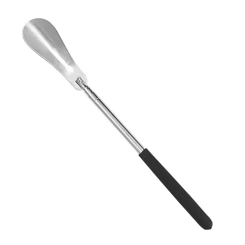 Retractable Long Handle Shoe Horn – Stainless Steel 31–65cm Long Handle Shoe Horn PLUSH Black-1Pcs