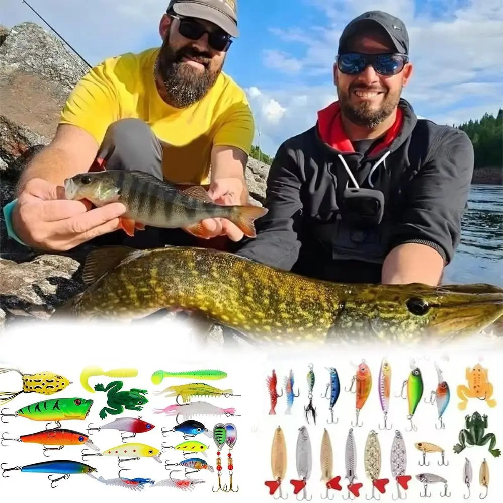 Christmas Fishing Advent Calendar – 24-Day Lure Gift Set Fishing Lure Kit PLUSH