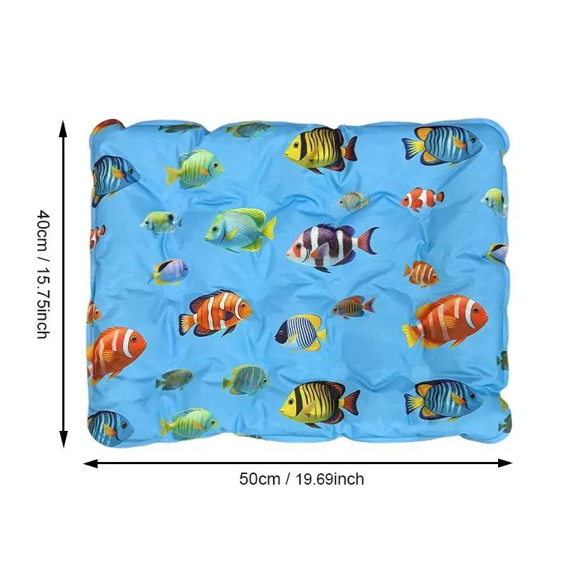 Self-Cooling Gel Mat for Dogs & Cats – Non-Toxic Summer Pad Pet Cooling Mat PLUSH A2