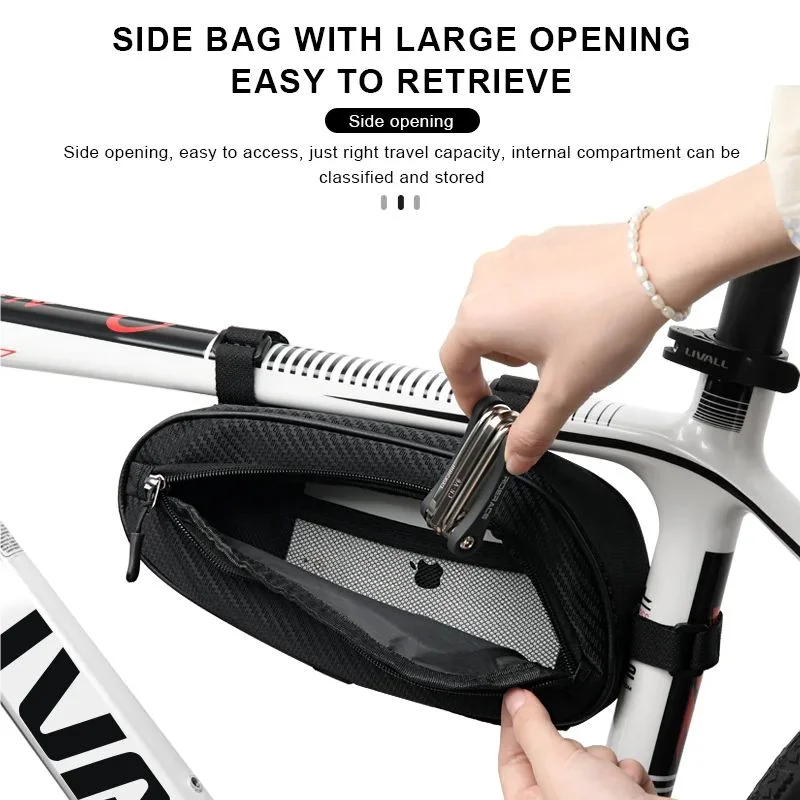 Waterproof Bike Frame Bag – MTB & Road Cycling Tube Bag Bicycle Frame Bag PLUSH