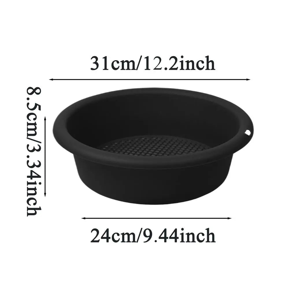 Plastic Soil Sifter & Garden Sieve – Mesh Screen Filter Tool Garden Soil Sifter PLUSH Round black