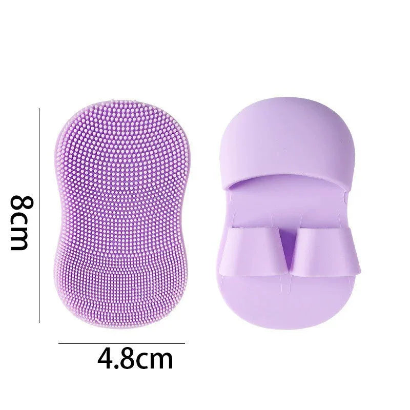 Silicone Facial Cleansing Brush – Manual Face Scrubber Facial Cleansing Brush PLUSH purple 1Pc