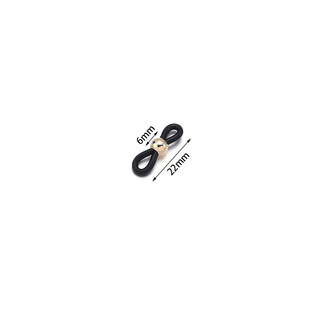 50pcs Silicone Eyeglass Chain End Connectors DIY Holder Eyeglass Chain Connectors PLUSH