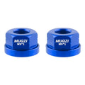2pcs Bicycle Hub Nuts M9/M10 7075 Aluminum Alloy Axle Screws Bicycle Hub Nuts PLUSH Blue M9