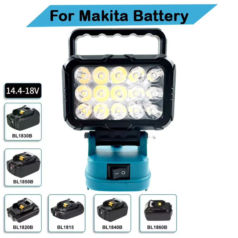 ZWINCKY LED Work Light for Makita 18V Battery – Dual USB LED Work Light PLUSH