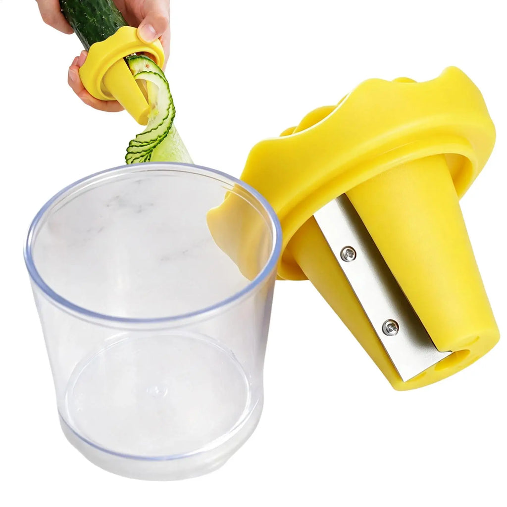 Spiral Vegetable Cutter Flower Slicer & Grater Kitchen Tool Spiral Vegetable Slicer PLUSH