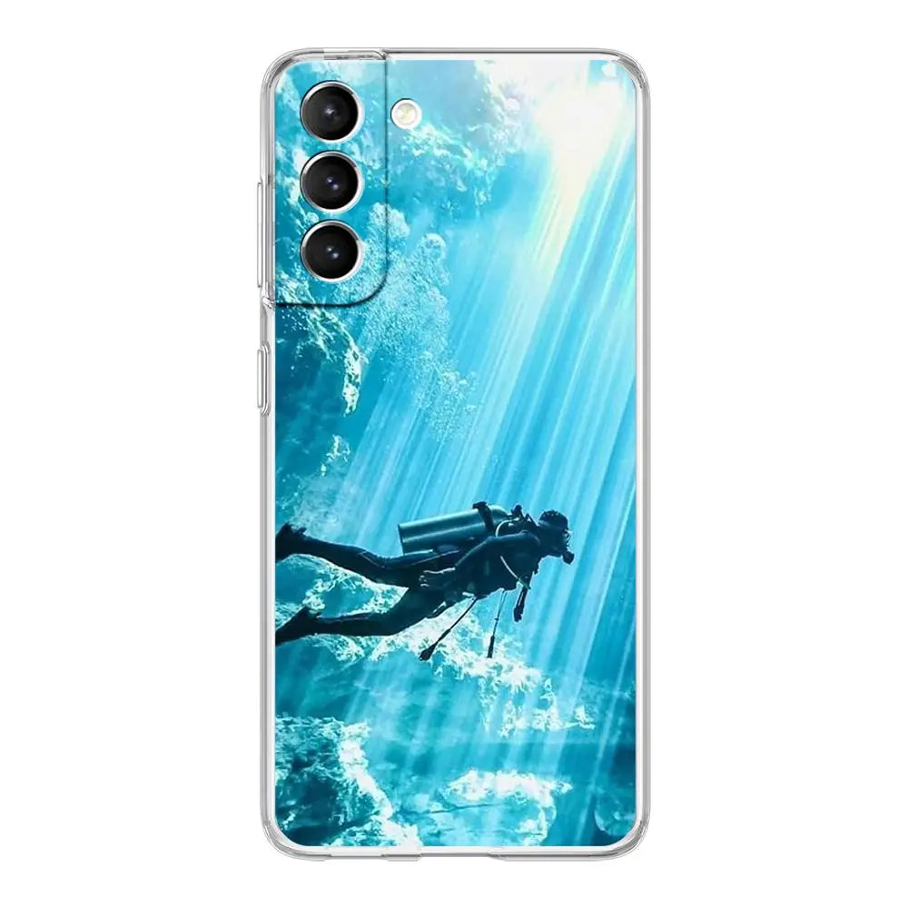 Underwater Diver Phone Case Samsung Galaxy S22–S26 Ultra Phone Case Cover PLUSH -7 For Galaxy S22