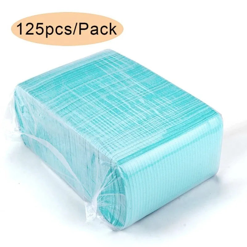 Disposable Waterproof Table Covers – Tattoo & Nail Mat 20–125pcs Disposable Table Cover PLUSH Blue-125PCS
