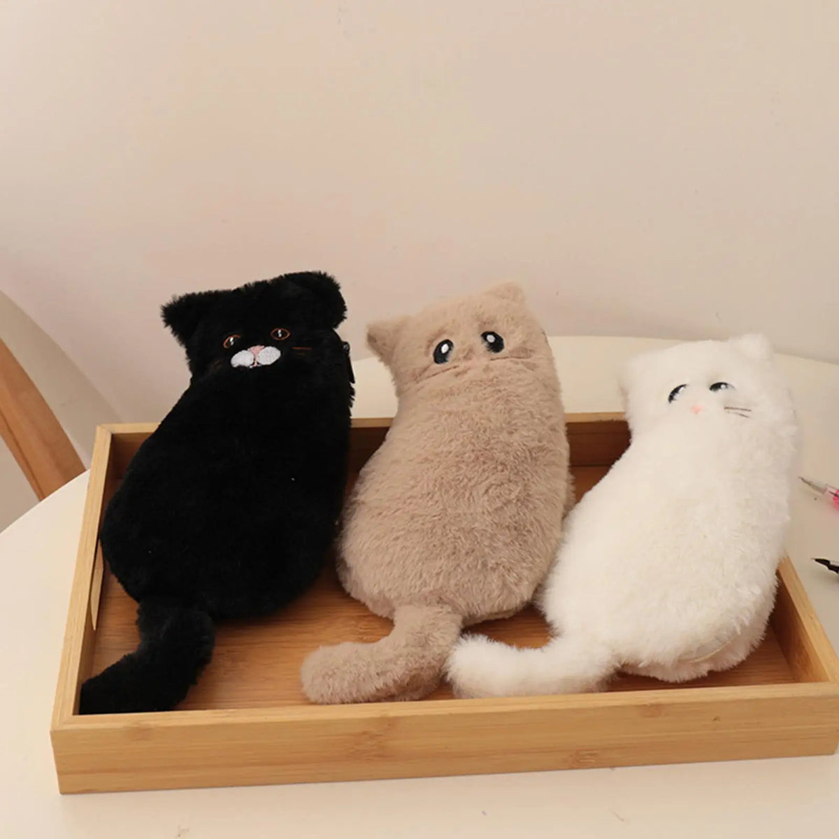 Cartoon Cat Plush Pencil Case – Large Capacity Organizer Plush Pencil Case PLUSH