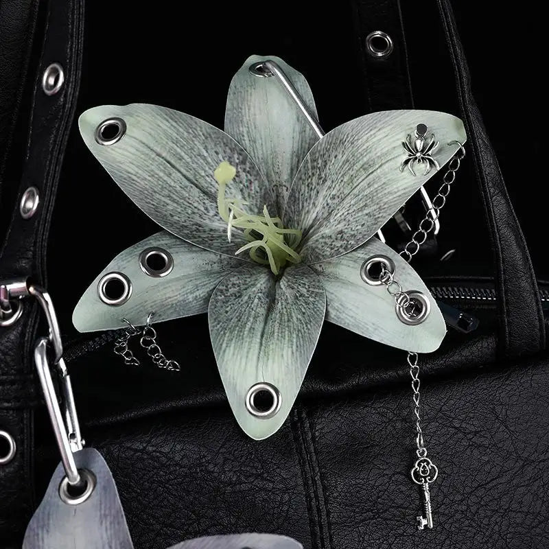 Lily Simulation Flower Keychain Pendant & Backpack Charm Flower Keychain Charm PLUSH