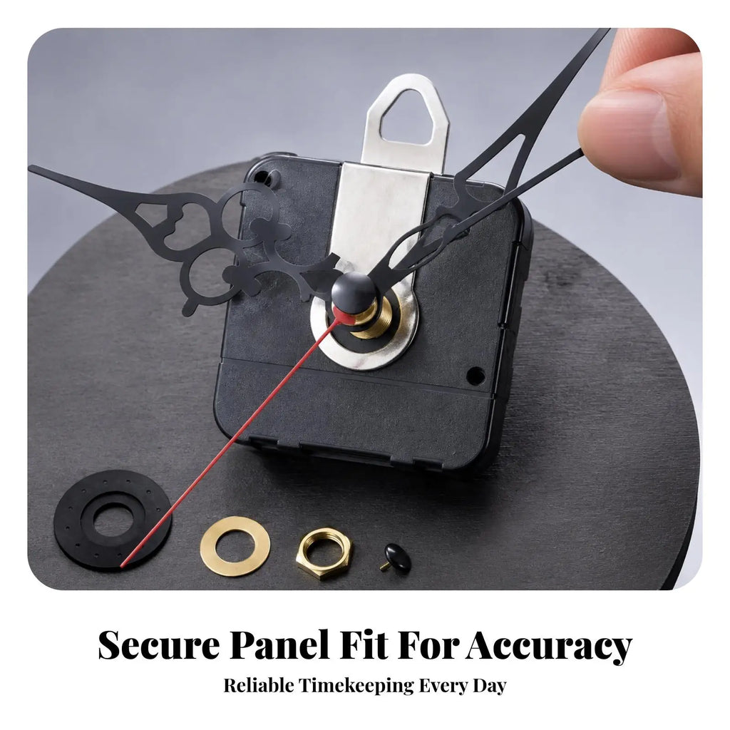 Metal Quartz Clock Movement with Black & Red Hands – DIY Kit Clock Movement Kit PLUSH