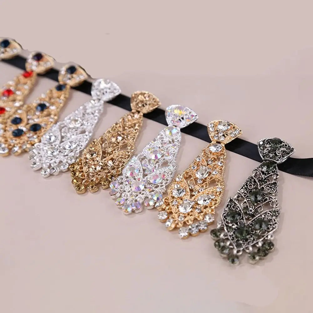 Metal Rhinestone Necktie – Elegant Unisex Business & Wedding Tie Rhinestone Necktie PLUSH