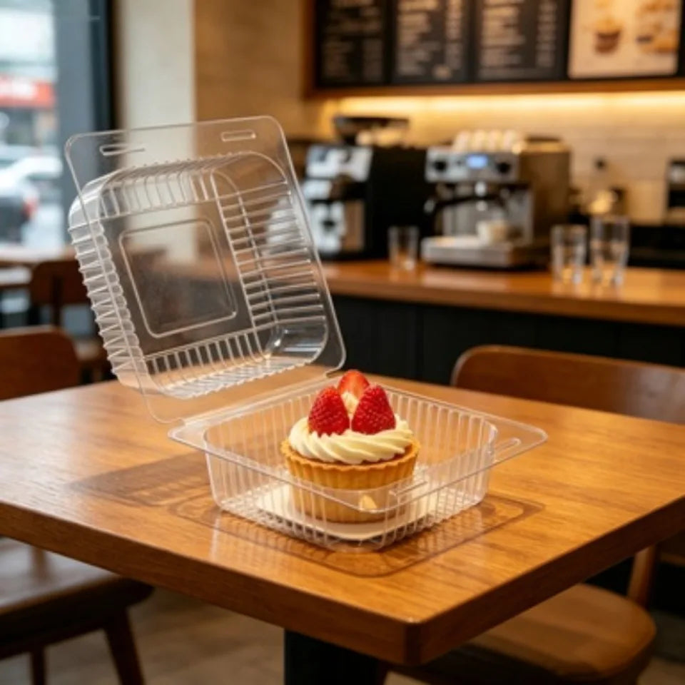 Clear Plastic Cake Boxes 50/100pcs – Disposable Dessert Containers Cake Packaging Boxes PLUSH