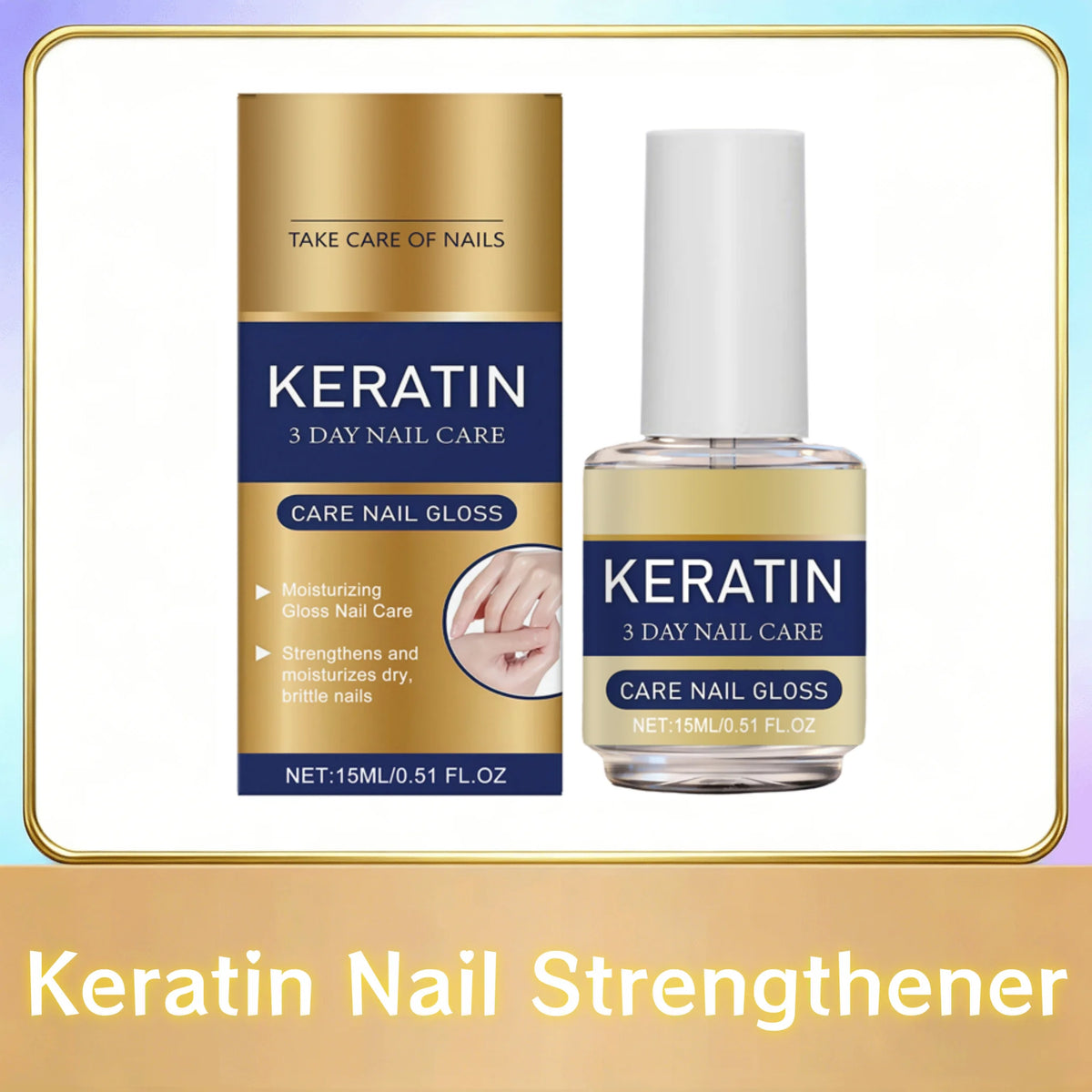 Keratin Nail Strengthening Oil | Plant Extract Nail Treatment 15ml Nail Treatment Oil PLUSH 15ml boxed