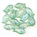 30pcs Fish Glass Spacer Beads Clear AB Color – DIY Jewelry Glass Spacer Beads PLUSH green