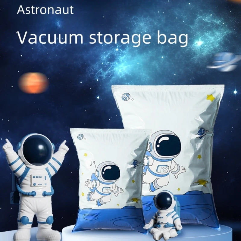 Reusable Vacuum Storage Bag with Pump – Cartoon Astronaut Vacuum Storage Bag PLUSH