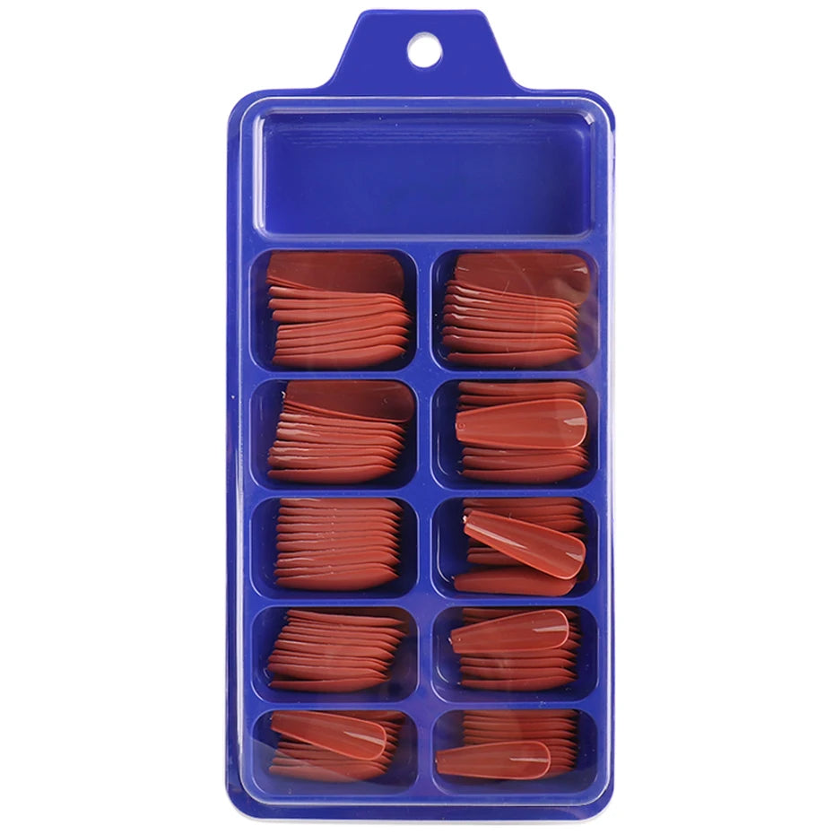 100pcs Coffin Press On Nails – Acrylic Nail Extension Kit