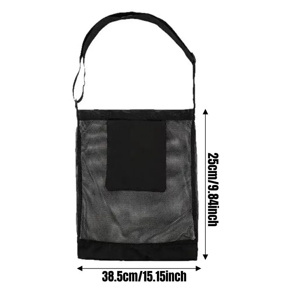 Foldable Mushroom Foraging Mesh Bag – Large Capacity Harvest Net Foraging Harvest Bag PLUSH Black