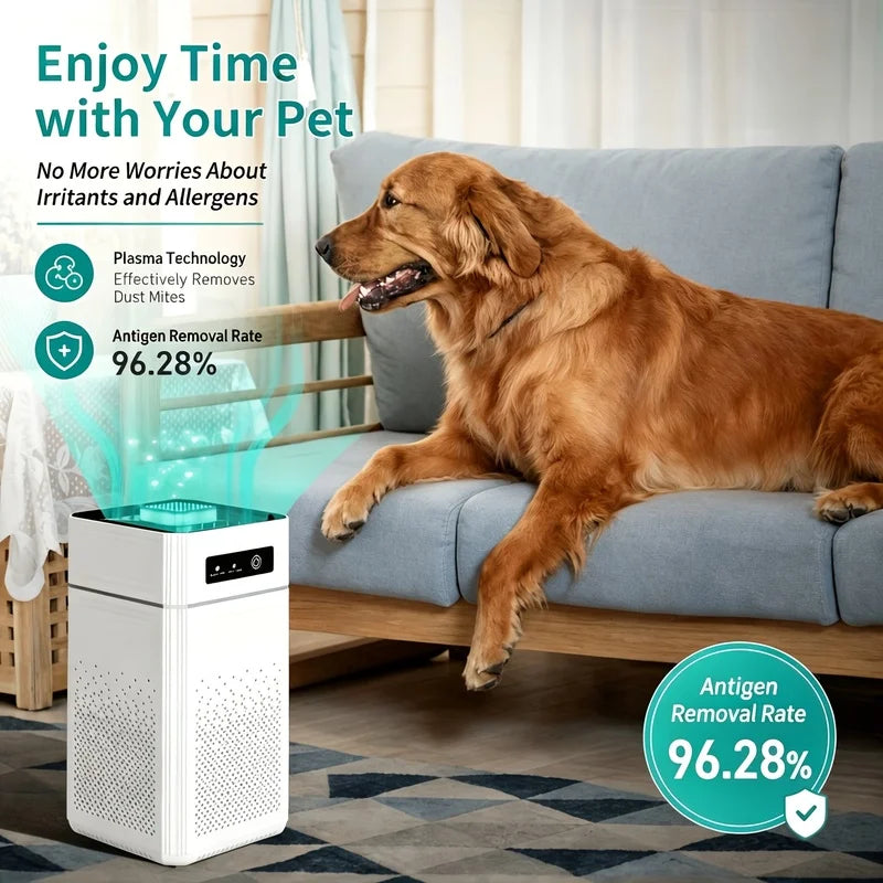Portable USB Air Purifier H13 True HEPA & Activated Carbon Air Purifier PLUSH