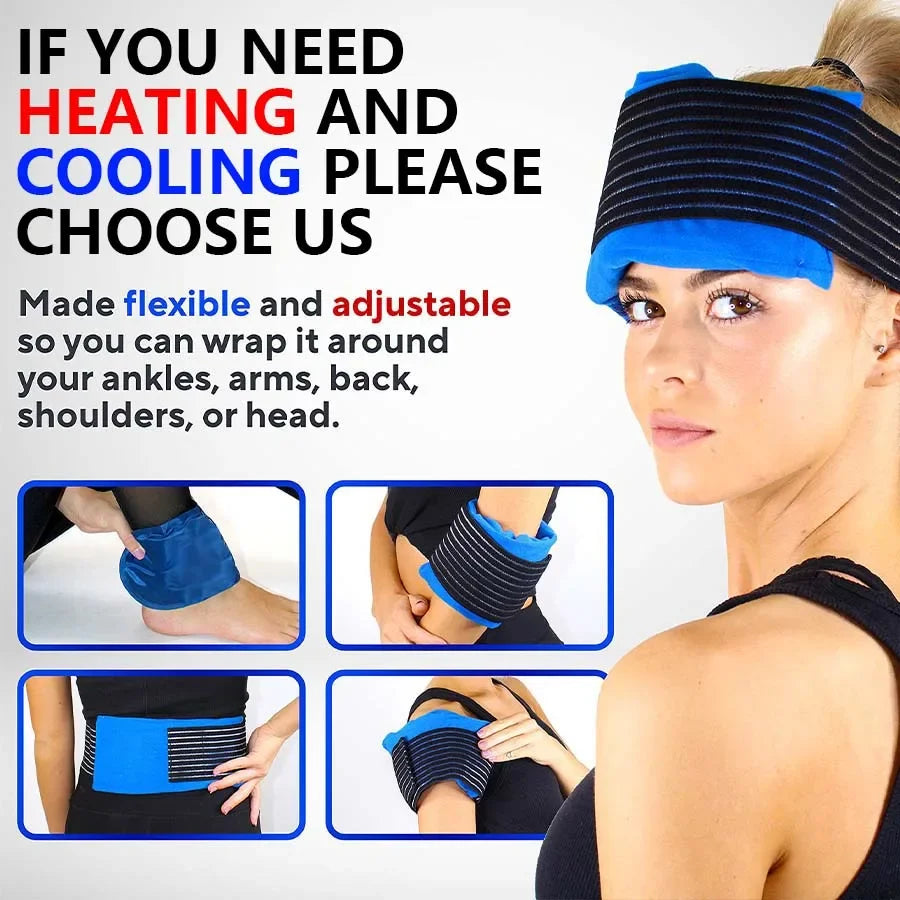 Reusable Gel Hot & Cold Pack – Portable Ice Bag for Knee & Leg Gel Hot Cold Pack PLUSH
