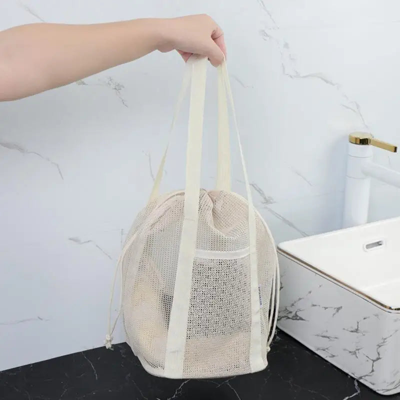 Summer Mesh Beach Tote Bag – Large Capacity Quick-Dry Mesh Beach Tote Bag PLUSH