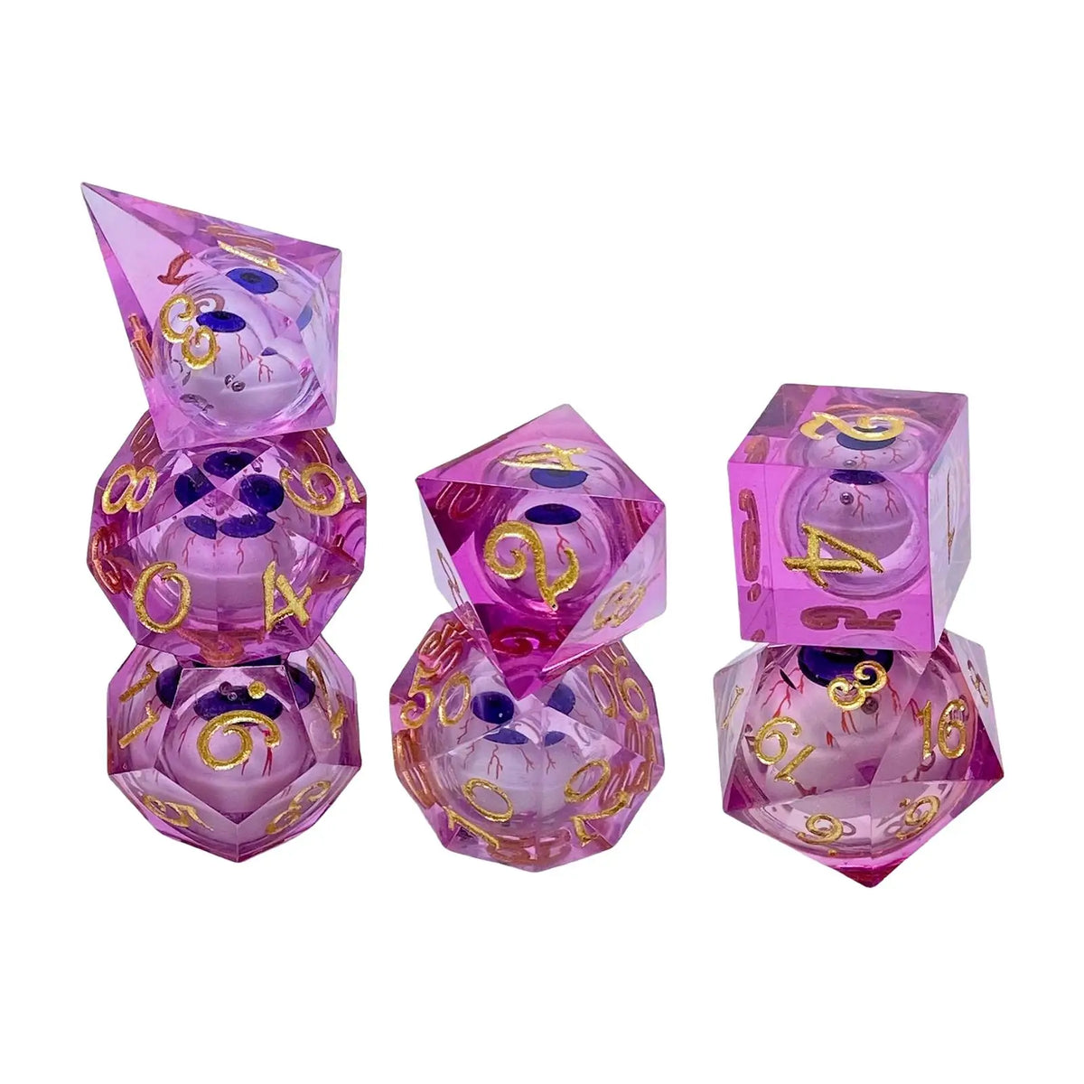 7-Piece Polyhedral Acrylic Dice Set – RPG & Board Games Polyhedral Dice Set PLUSH