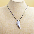 Wolf Pendant Necklace – Zinc Alloy Fashion Jewelry Silver/Black Pendant Necklace PLUSH Silver