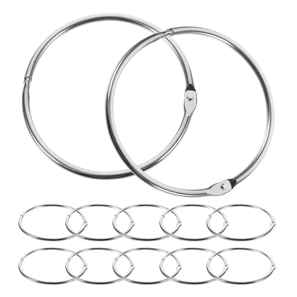 12pcs Iron Binder Rings – Loose Leaf Rings for DIY Notebooks Binder Rings PLUSH