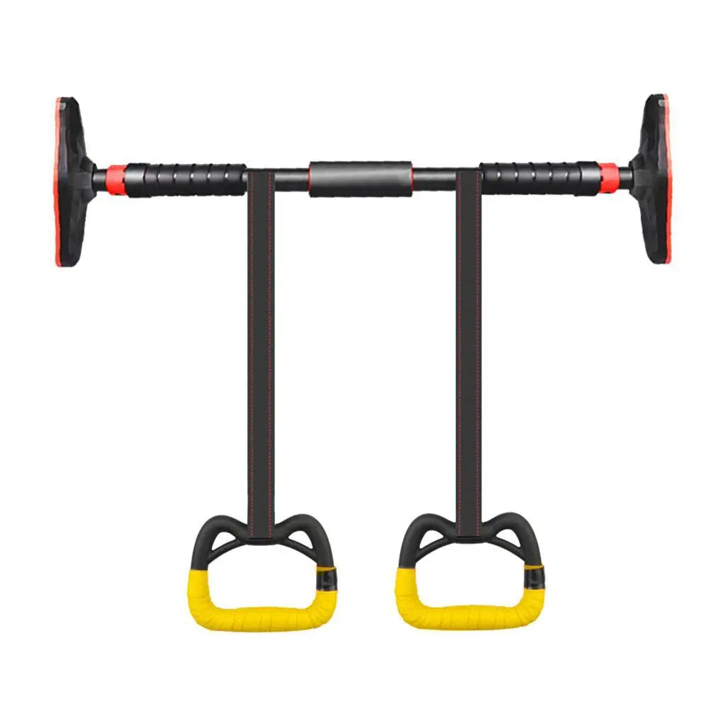 Kids Adjustable Horizontal Bar & Gymnastics Rings | Home Gym Gymnastics Bar & Rings PLUSH 65cmto100cmYellA