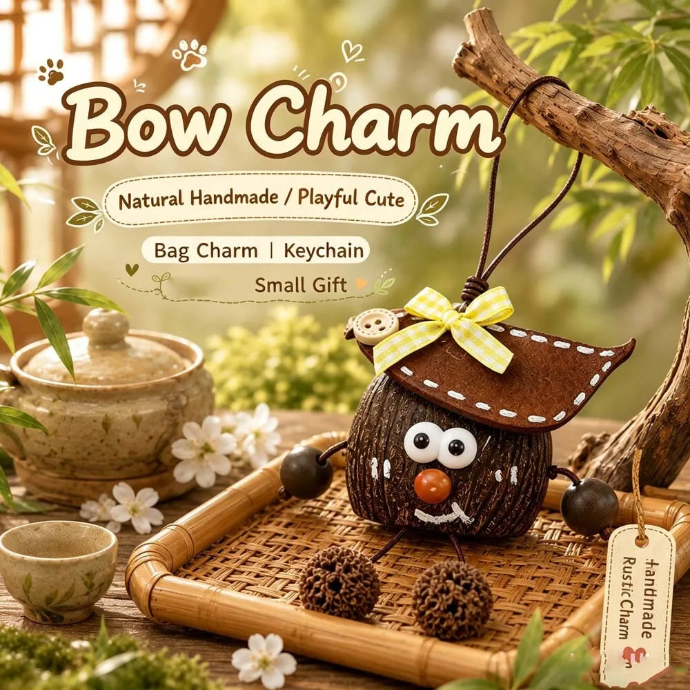Handmade Fruit Pod Fairy Doll Pendant – Wooden DIY Craft Kit Wooden Doll Pendant PLUSH Style 8