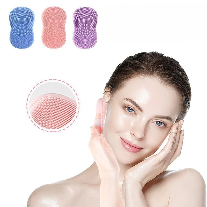 Silicone Facial Cleansing Brush – Manual Face Scrubber Facial Cleansing Brush PLUSH
