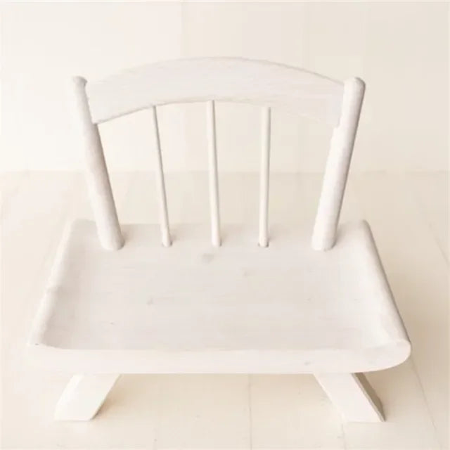 Vintage Wooden Chair & Bed Newborn Photography Props Photography Props PLUSH white wood
