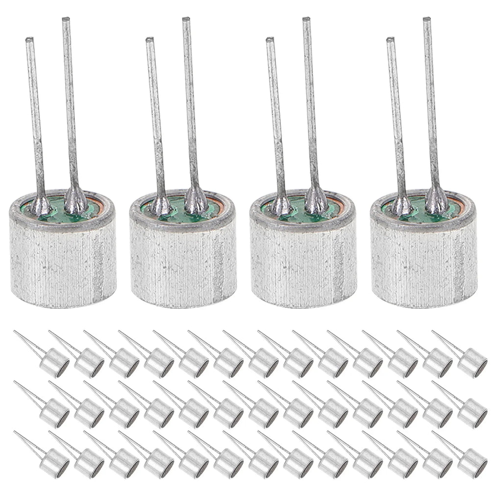 100pcs Electret Condenser Mic Pickups 6x5mm Cylindrical w/ Pins Condenser Mic Pickup PLUSH