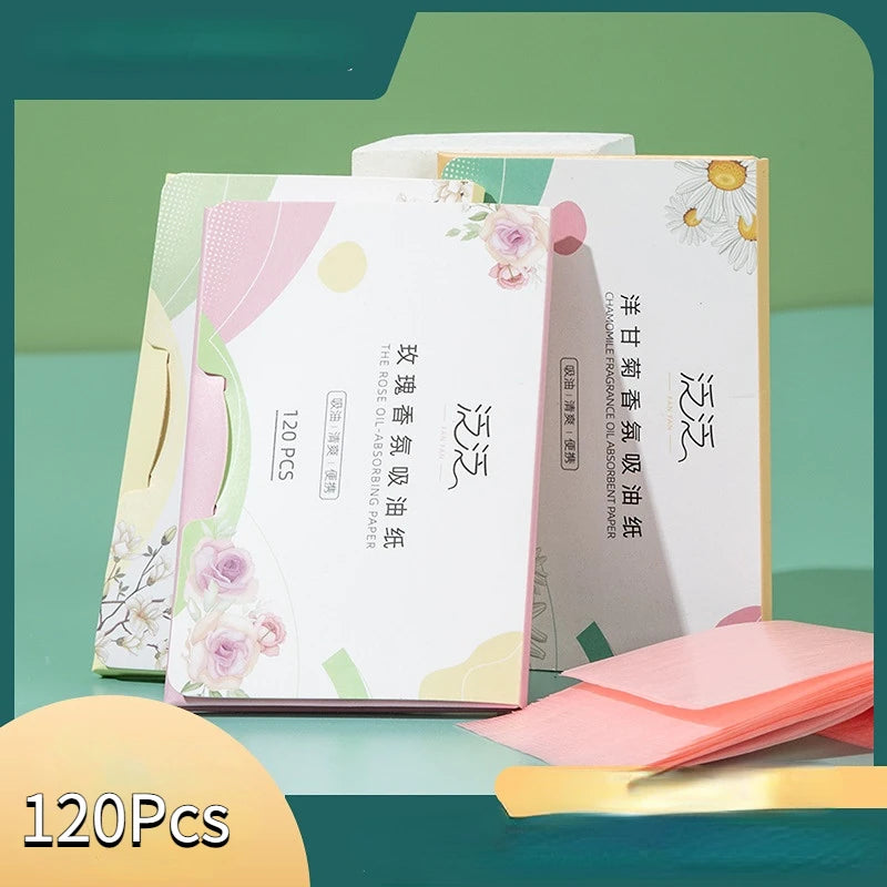 Rose Green Tea Oil Control Face Blotting Sheets 100–120pcs Face Blotting Sheets PLUSH
