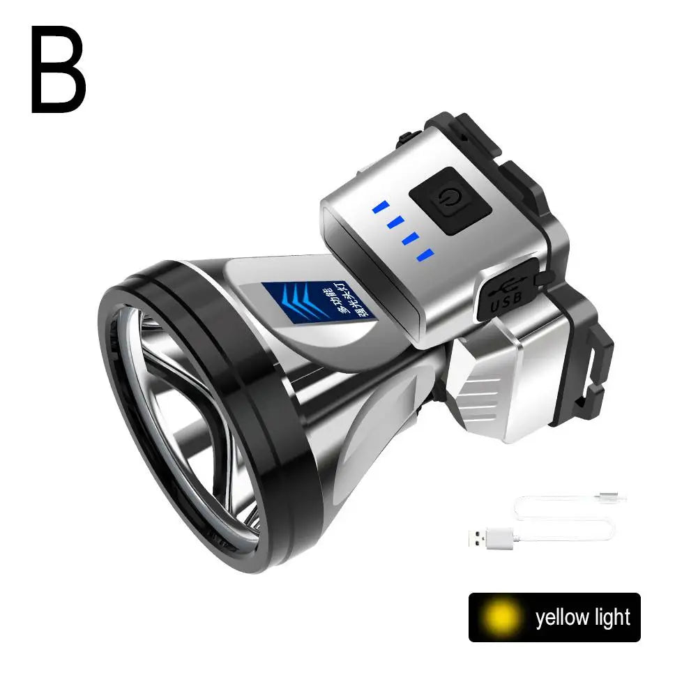 USB Rechargeable LED Headlamp – Waterproof Camping & Fishing Light LED Headlamp PLUSH B