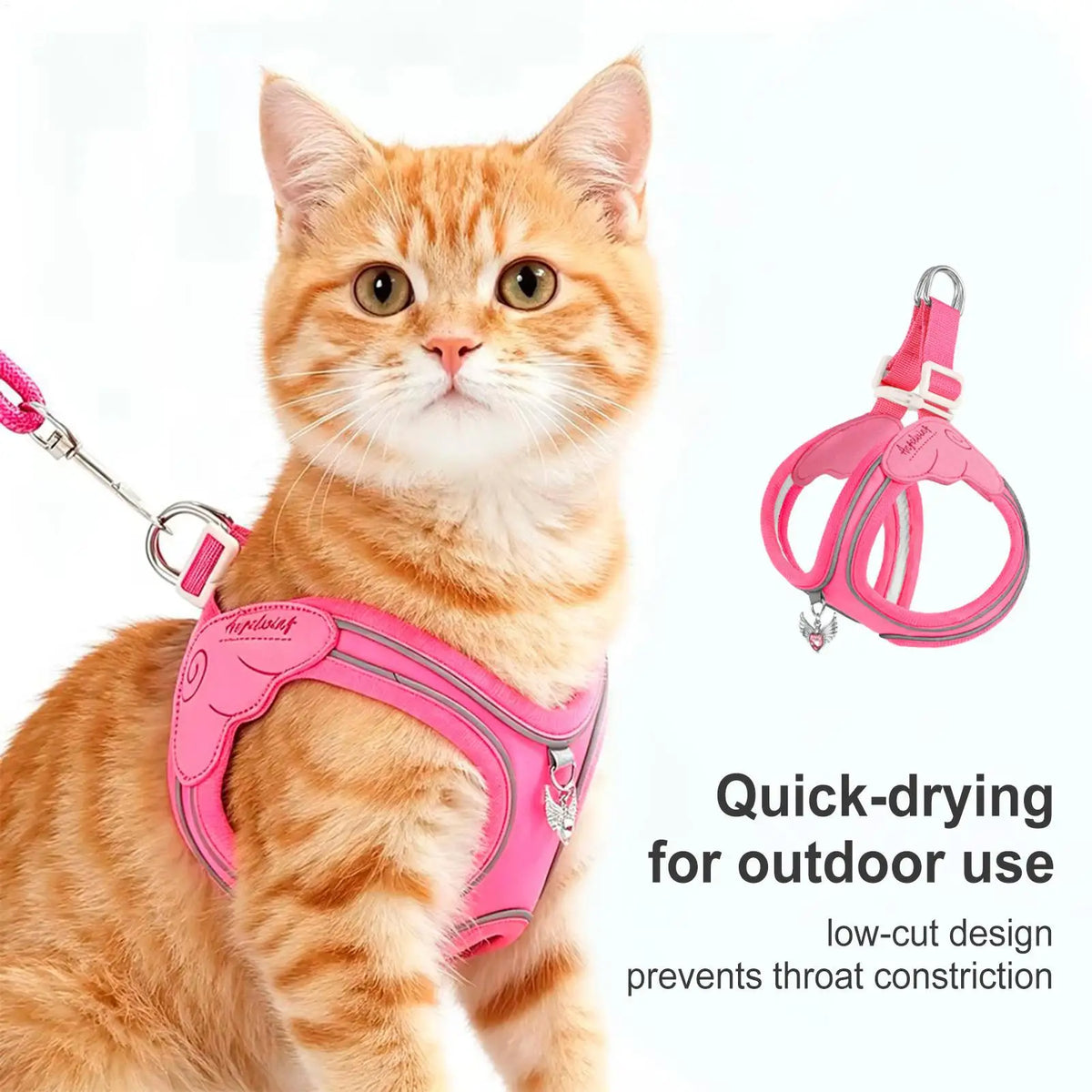 Reflective Escape-Proof Vest Harness for Small Dogs & Cats Pet Vest Harness PLUSH