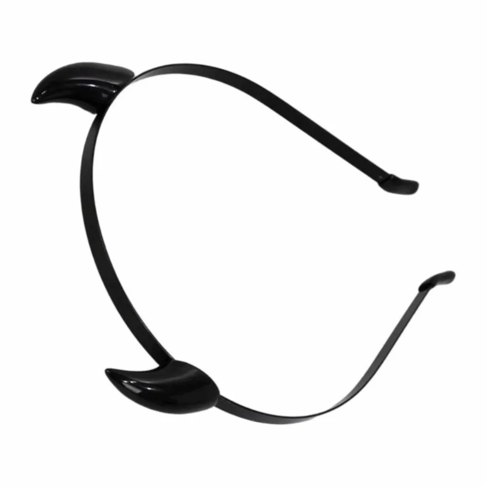Gothic Devil Horn Headband – Glossy Resin Ox Horn Hair Hoop Gothic Hair Headband PLUSH