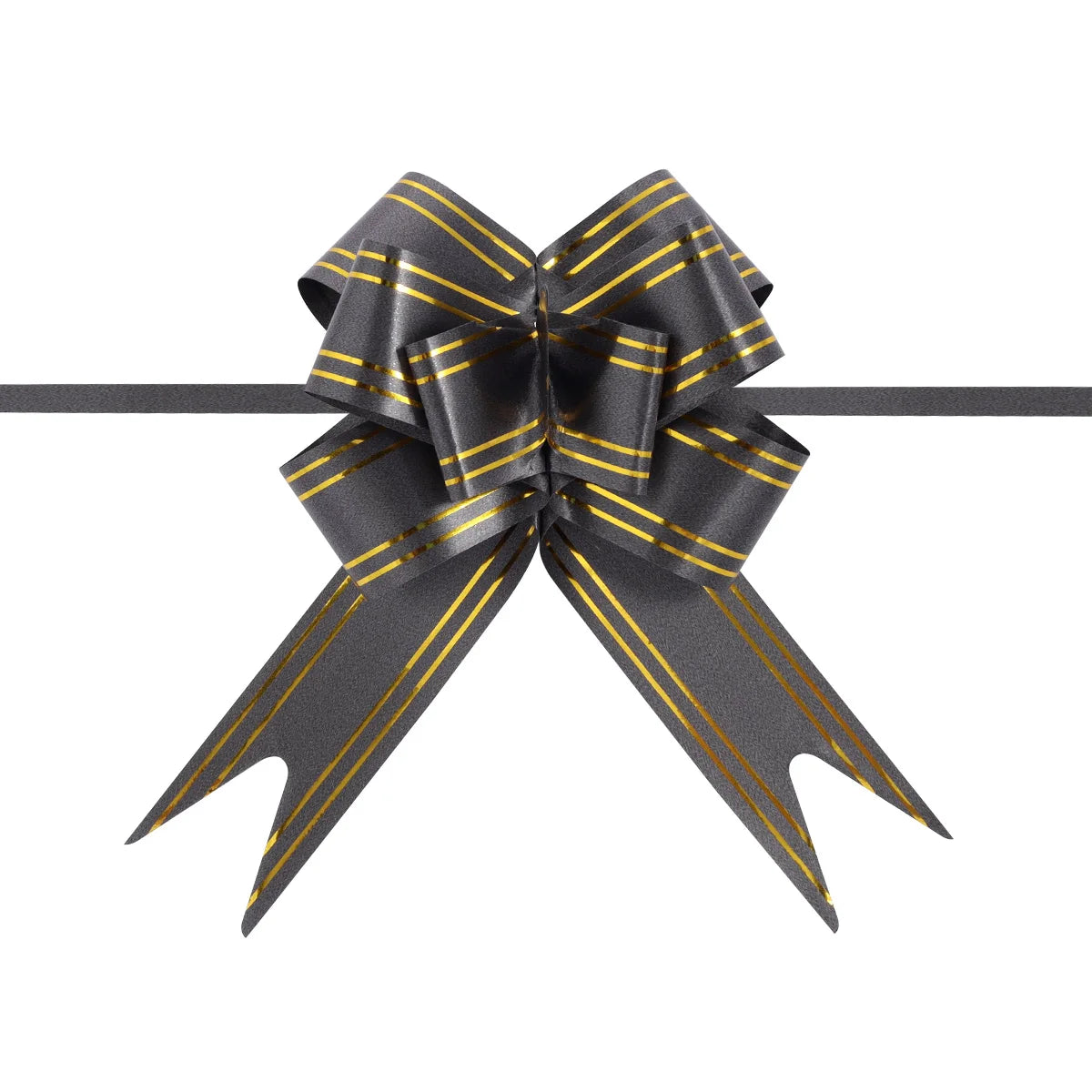 20pcs Pull Flower Bow Ribbons – Colorful Gift Wrap Decoration Gift Wrap Bows PLUSH Black