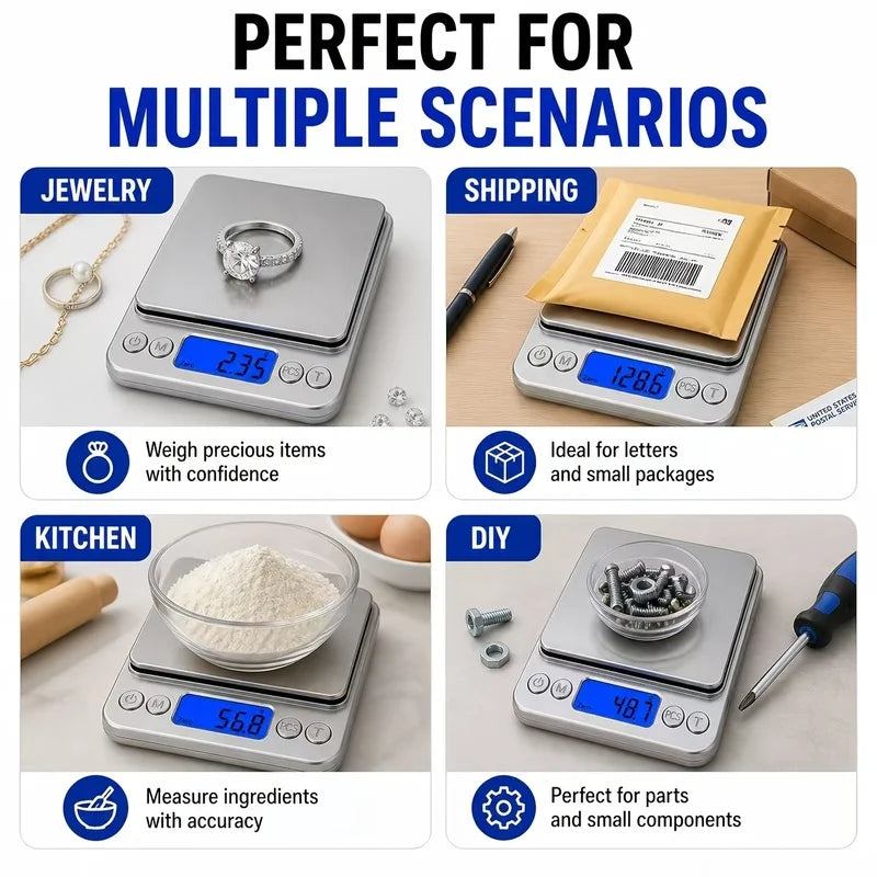High-Precision Digital Scale 0.1g – Postal Jewelry Office Digital Bench Scale PLUSH