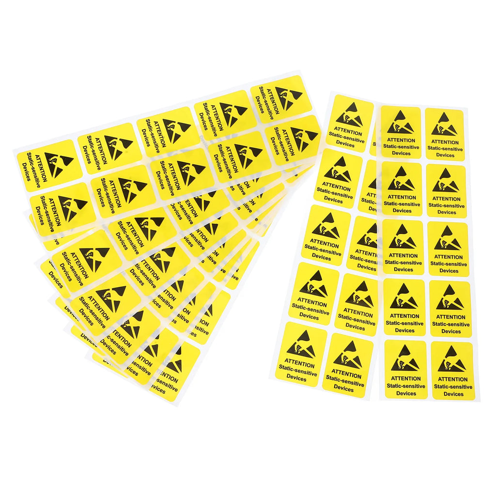 80pcs Anti-Static Warning Stickers | Electrostatic Safety Labels Safety Warning Labels PLUSH