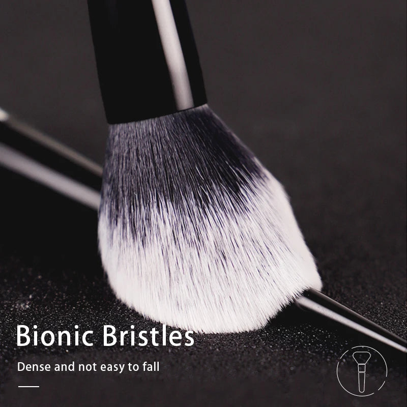 KVD Brush 23 Double Head Powder Brush – Soft Synthetic Hair Makeup Brush PLUSH